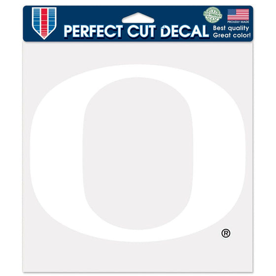Oregon Ducks Decal 8x8 Perfect Cut White - 757 Sports Collectibles