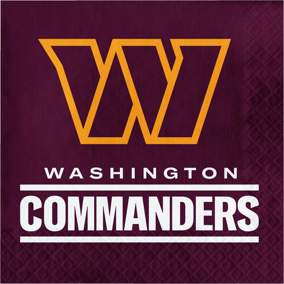 Washington Commanders 2Ply Luncheon Napkin (16/Pkg) - 757 Sports Collectibles