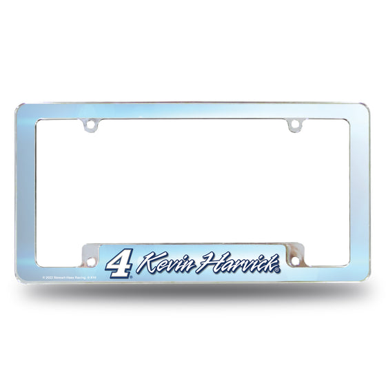 NASCAR Auto Racing Kevin Harvick #4 12" x 6" Chrome All Over Automotive License Plate Frame for Car/Truck/SUV