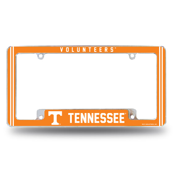 NCAA  Tennessee Volunteers Classic 12" x 6" Chrome All Over Automotive License Plate Frame for Car/Truck/SUV