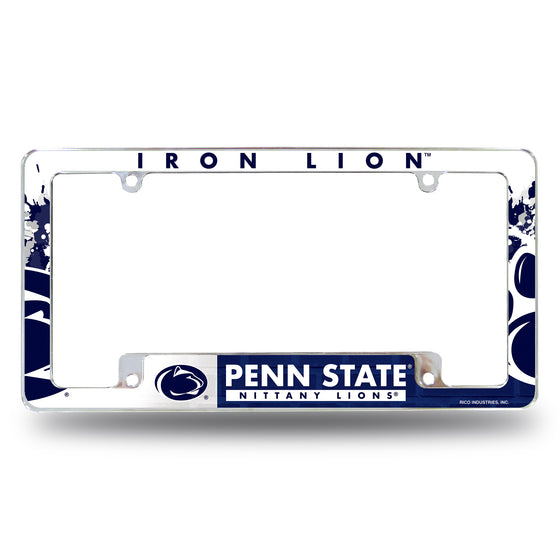 NCAA  Penn State Nittany Lions Primary 12" x 6" Chrome All Over Automotive License Plate Frame for Car/Truck/SUV