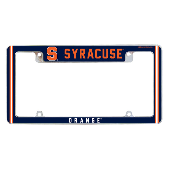 NCAA  Syracuse Orange Classic 12" x 6" Chrome All Over Automotive License Plate Frame for Car/Truck/SUV