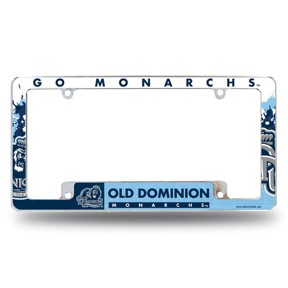 NCAA  Old Dominion Monarchs Primary 12" x 6" Chrome All Over Automotive License Plate Frame for Car/Truck/SUV