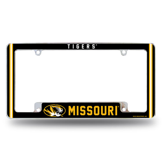 NCAA  Missouri Tigers Classic 12" x 6" Chrome All Over Automotive License Plate Frame for Car/Truck/SUV