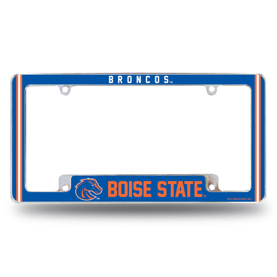 NCAA  Boise State Broncos Classic 12" x 6" Chrome All Over Automotive License Plate Frame for Car/Truck/SUV