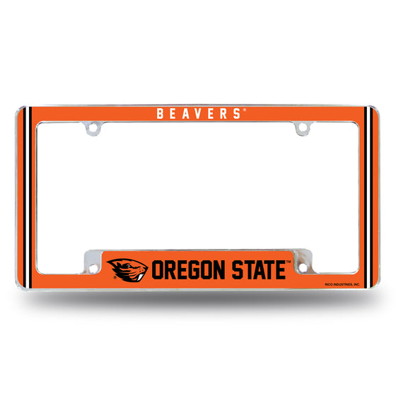 NCAA  Oregon State Beavers Classic 12" x 6" Chrome All Over Automotive License Plate Frame for Car/Truck/SUV