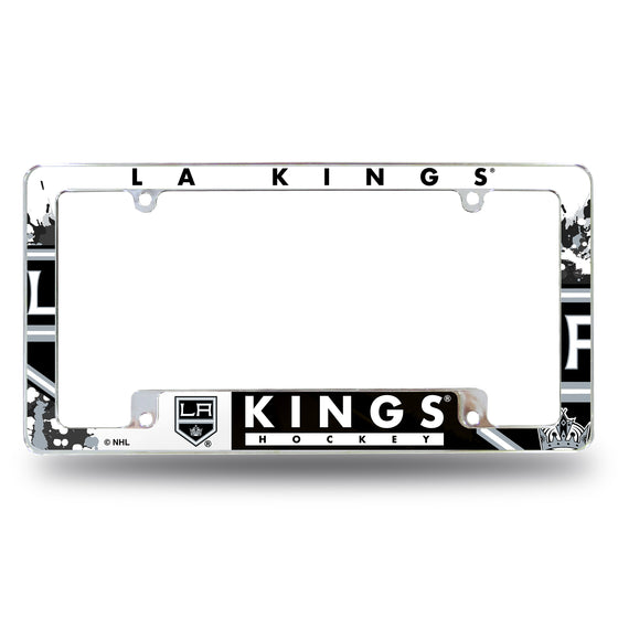 NHL Hockey Los Angeles Kings Standard 12" x 6" Chrome All Over Automotive License Plate Frame for Car/Truck/SUV