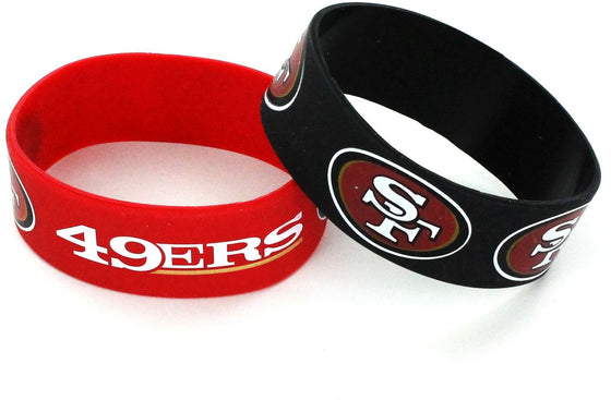 San Francisco 49ers Two Pack Wide Bracelets - 757 Sports Collectibles
