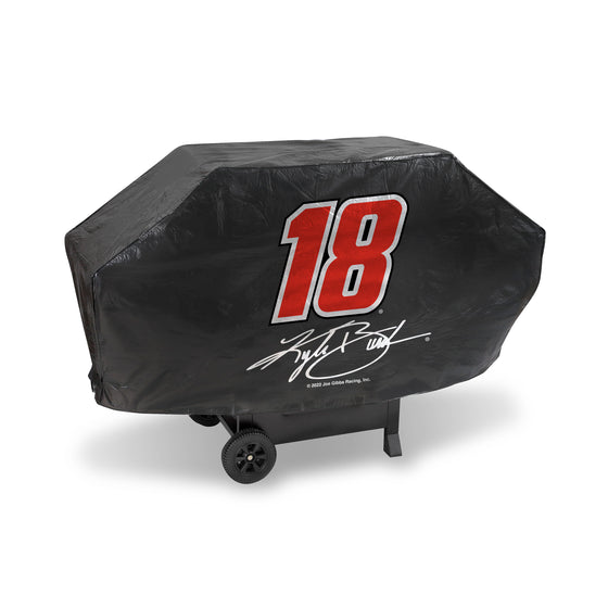 NASCAR Auto Racing Kyle Busch #18 Interstate Batteries 2022 Black Deluxe Vinyl Grill Cover - 68" Wide/Heavy Duty/Velcro Staps