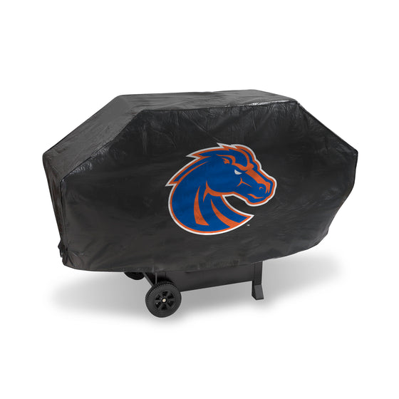 NCAA  Boise State Broncos Black Deluxe Vinyl Grill Cover - 68" Wide/Heavy Duty/Velcro Staps