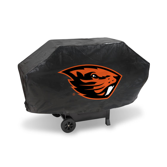 NCAA  Oregon State Beavers Black Deluxe Vinyl Grill Cover - 68" Wide/Heavy Duty/Velcro Staps