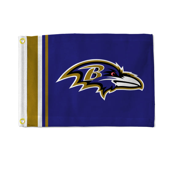 NFL Football Baltimore Ravens Stripes Utility Flag - Double Sided - Great for Boat/Golf Cart/Home ect.