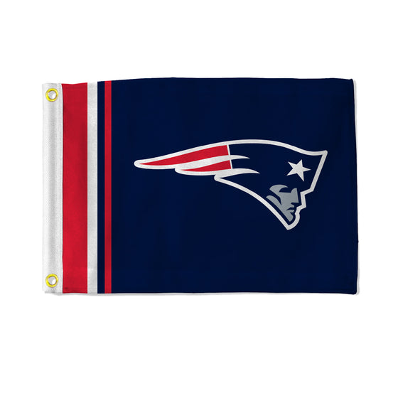 NFL Football New England Patriots Stripes Utility Flag - Double Sided - Great for Boat/Golf Cart/Home ect.