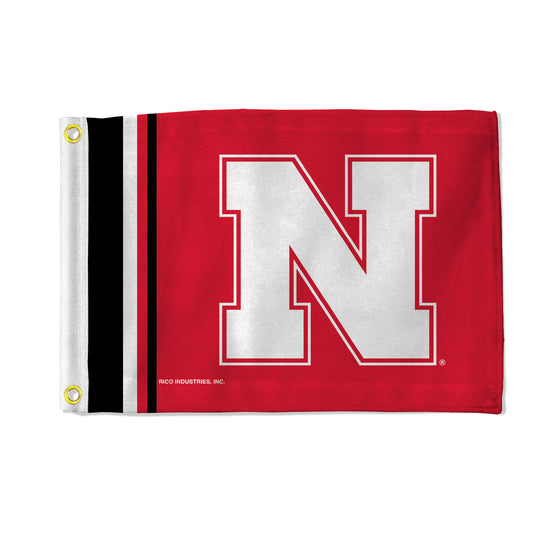 NCAA  Nebraska Cornhuskers Stripes Utility Flag - Double Sided - Great for Boat/Golf Cart/Home ect.