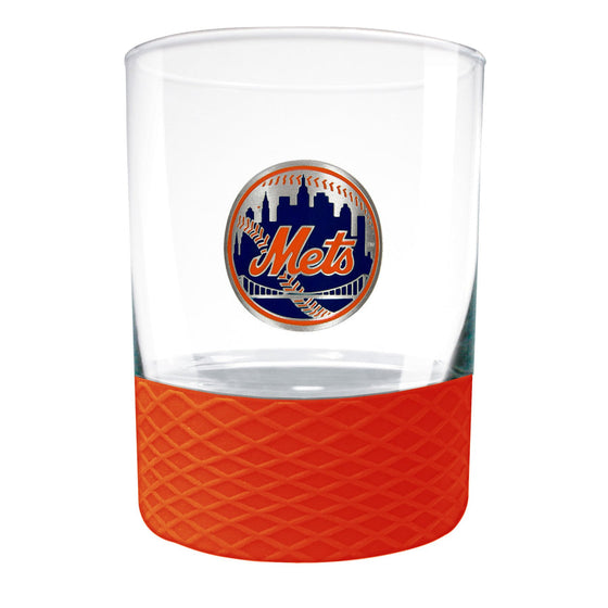 New York Mets 14 oz. COMMISSIONER Rocks Glass - 757 Sports Collectibles