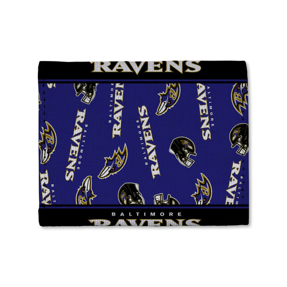 NFL Football Baltimore Ravens  Canvas Trifold Wallet - Great Accessory