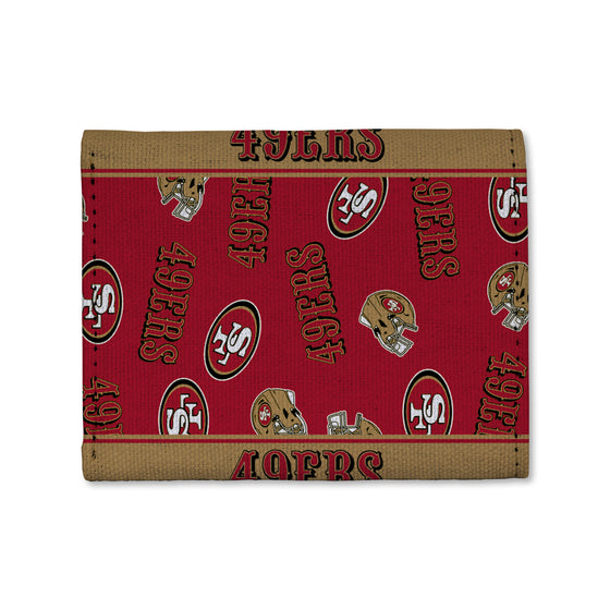 NFL Football San Francisco 49ers  Canvas Trifold Wallet - Great Accessory