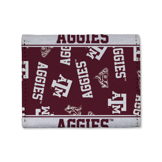 NCAA  Texas A&M Aggies  Canvas Trifold Wallet - Great Accessory