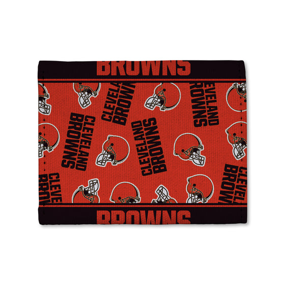 NFL Football Cleveland Browns  Canvas Trifold Wallet - Great Accessory