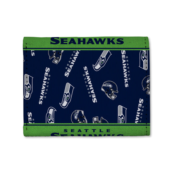 NFL Football Seattle Seahawks  Canvas Trifold Wallet - Great Accessory