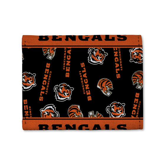 NFL Football Cincinnati Bengals  Canvas Trifold Wallet - Great Accessory