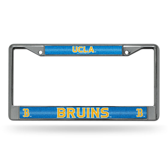 NCAA  UCLA Bruins Classic 12" x 6" Silver Bling Chrome Car/Truck/SUV Auto Accessory