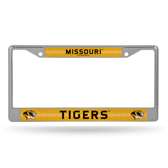 NCAA  Missouri Tigers Classic 12" x 6" Silver Bling Chrome Car/Truck/SUV Auto Accessory
