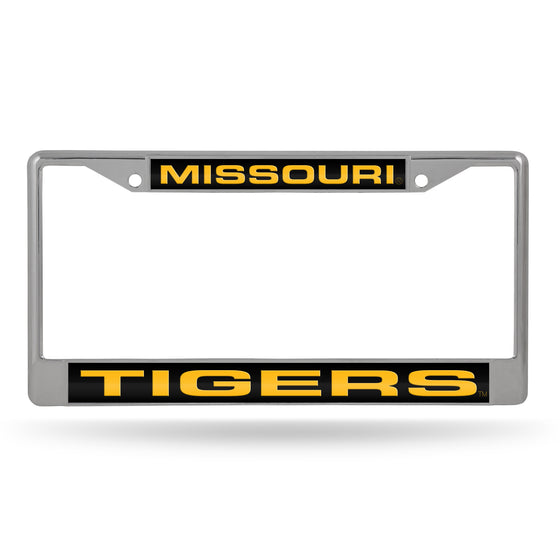 NCAA  Missouri Tigers Standard 12" x 6" Laser Cut Chrome Frame - Car/Truck/SUV Automobile Accessory