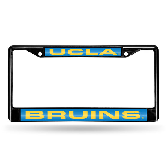 NCAA  UCLA Bruins Black 12" x 6" Black Laser Cut Chrome Frame - Car/Truck/SUV Automobile Accessory