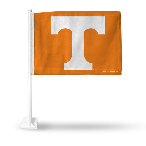 NCAA  Tennessee Volunteers Standard Double Sided Car Flag -  16" x 19" - Strong Pole that Hooks Onto Car/Truck/Automobile