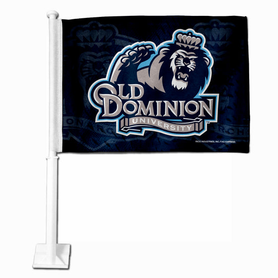 NCAA  Old Dominion Monarchs Standard Double Sided Car Flag -  16" x 19" - Strong Pole that Hooks Onto Car/Truck/Automobile
