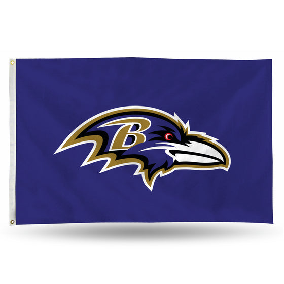 NFL Football Baltimore Ravens Standard 3' x 5' Banner Flag Single Sided - Indoor or Outdoor - Home Décor