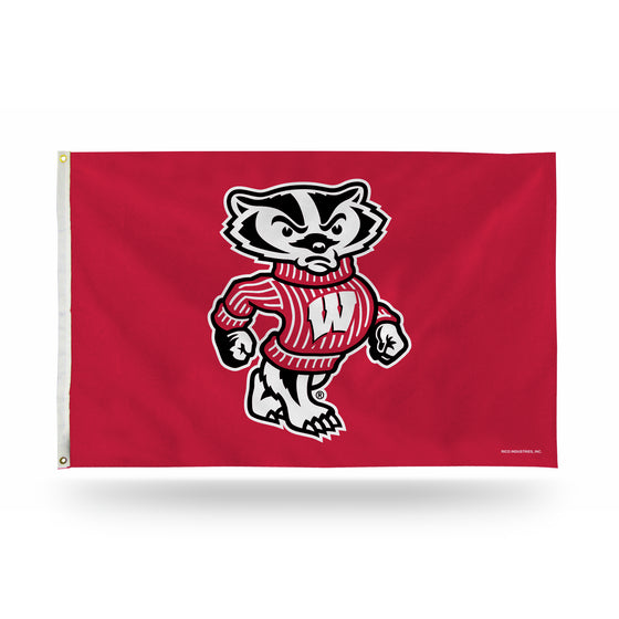 NCAA  Wisconsin Badgers Standard 3' x 5' Banner Flag Single Sided - Indoor or Outdoor - Home Décor
