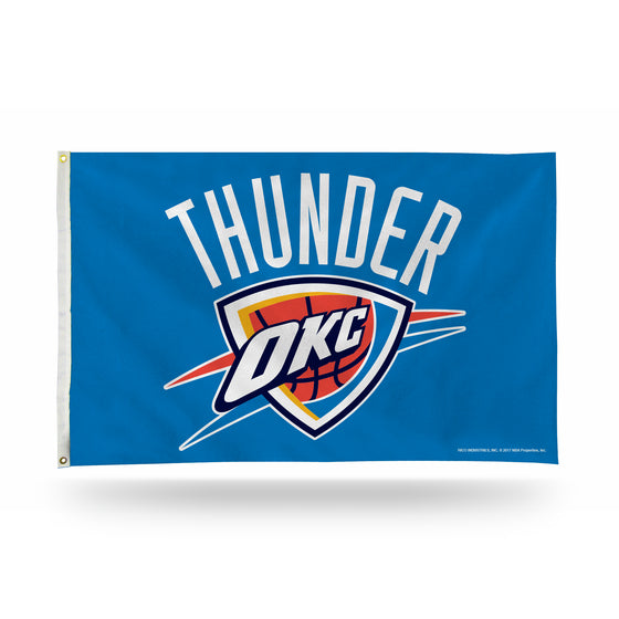 NBA Basketball Oklahoma City Thunder Standard 3' x 5' Banner Flag Single Sided - Indoor or Outdoor - Home Décor