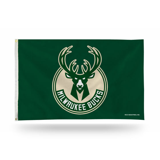 NBA Basketball Milwaukee Bucks Standard 3' x 5' Banner Flag Single Sided - Indoor or Outdoor - Home Décor