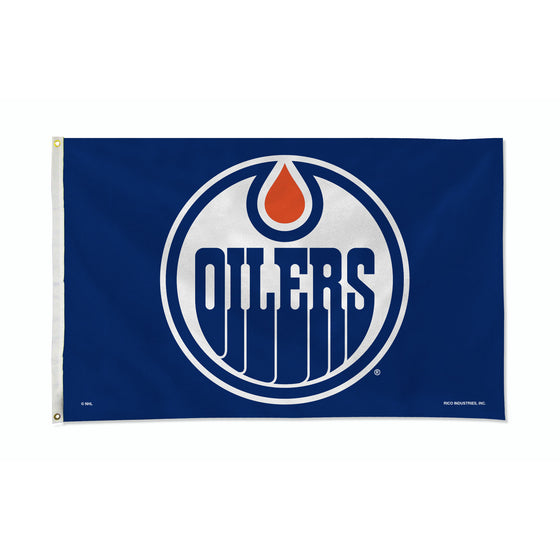 NHL Hockey Edmonton Oilers Standard 3' x 5' Banner Flag Single Sided - Indoor or Outdoor - Home Décor