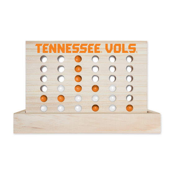 NCAA  Tennessee Volunteers  Wooden 4 in a Row Board Game Line up 4 Game Travel Board Games for Kids and Adults