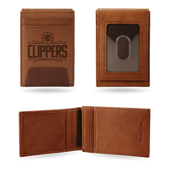 NBA Basketball Los Angeles Clippers  Genuine Leather Front Pocket Wallet - Slim Wallet