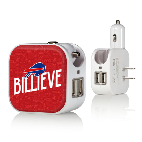 Buffalo Bills 2024 Illustrated Limited Edition 2 in 1 USB Charger-0