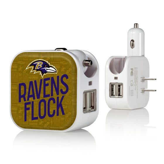 Baltimore Ravens 2024 Illustrated Limited Edition 2 in 1 USB Charger-0