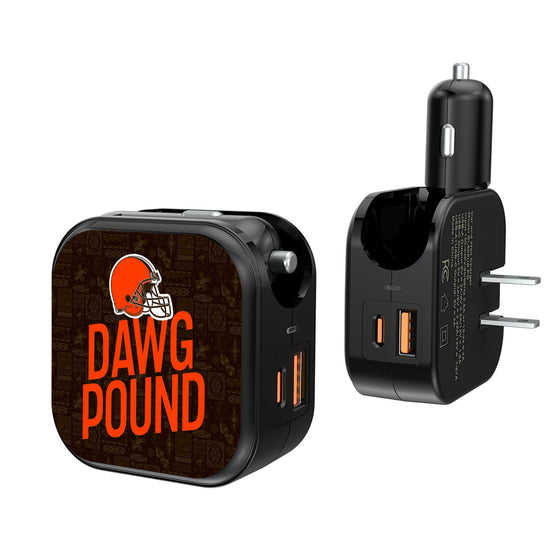 Cleveland Browns 2024 Illustrated Limited Edition 2 in 1 USB A/C Charger-0