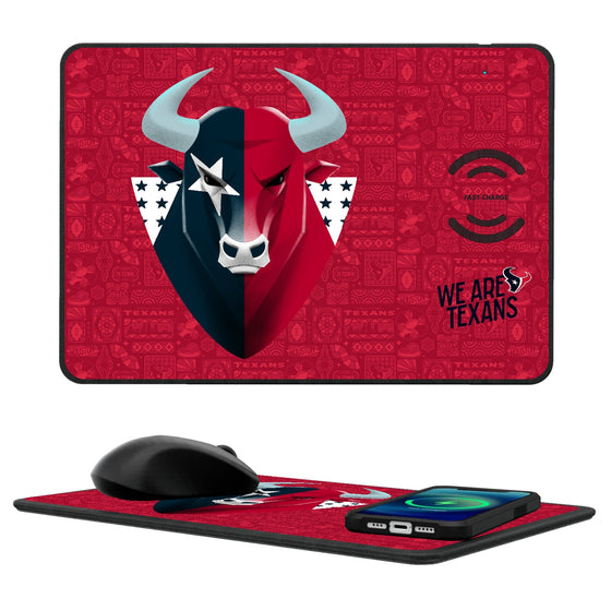 Houston Texans 2024 Illustrated Limited Edition 15-Watt Wireless Charger and Mouse Pad-0