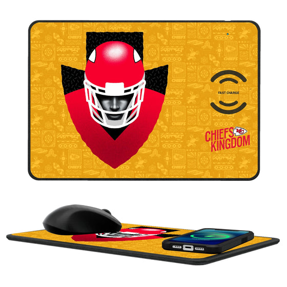Kansas City Chiefs 2024 Illustrated Limited Edition 15-Watt Wireless Charger and Mouse Pad-0