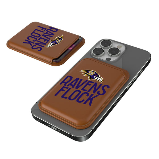 Baltimore Ravens 2024 Illustrated Limited Edition Brown Magnetic Credit Card Wallet-0