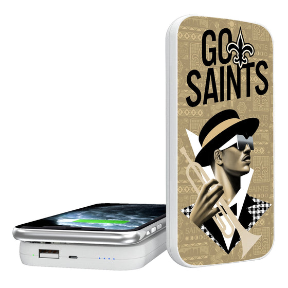 New Orleans Saints 2024 Illustrated Limited Edition 5000mAh Portable Wireless Charger-0