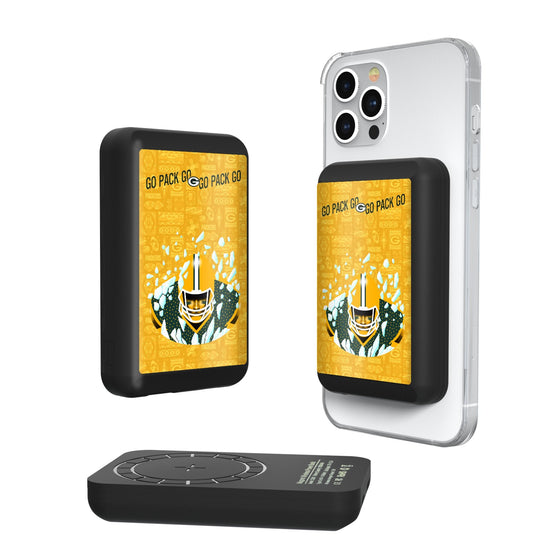 Green Bay Packers 2024 Illustrated Limited Edition Wireless Mag Power Bank-0