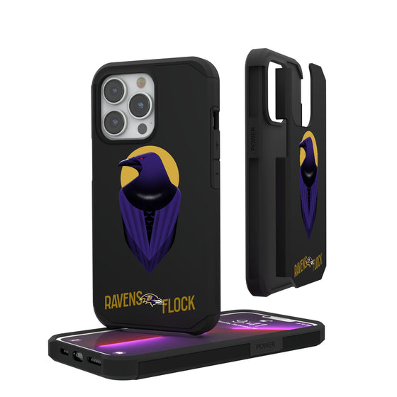 Baltimore Ravens 2024 Illustrated Limited Edition Rugged Phone Case-0