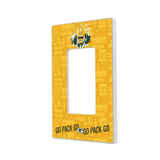 Green Bay Packers 2024 Illustrated Limited Edition Hidden-Screw Light Switch Plate-1