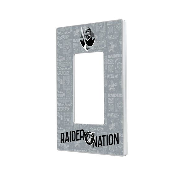 Las Vegas Raiders 2024 Illustrated Limited Edition Hidden-Screw Light Switch Plate-1