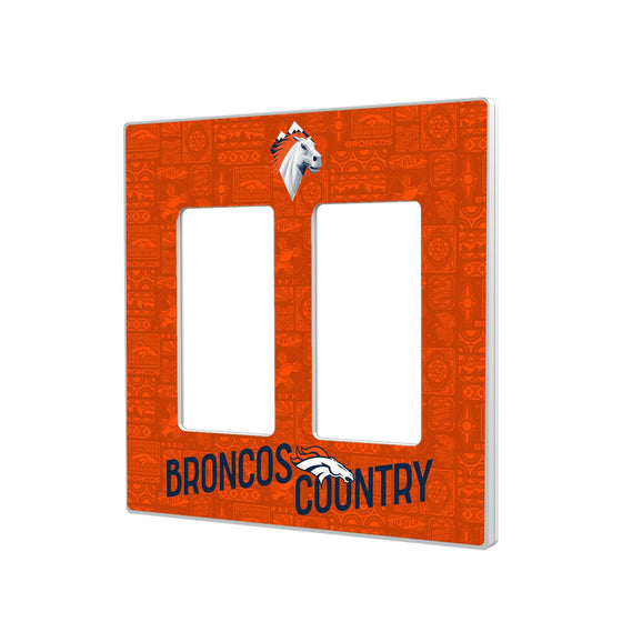 Denver Broncos 2024 Illustrated Limited Edition Hidden-Screw Light Switch Plate-3